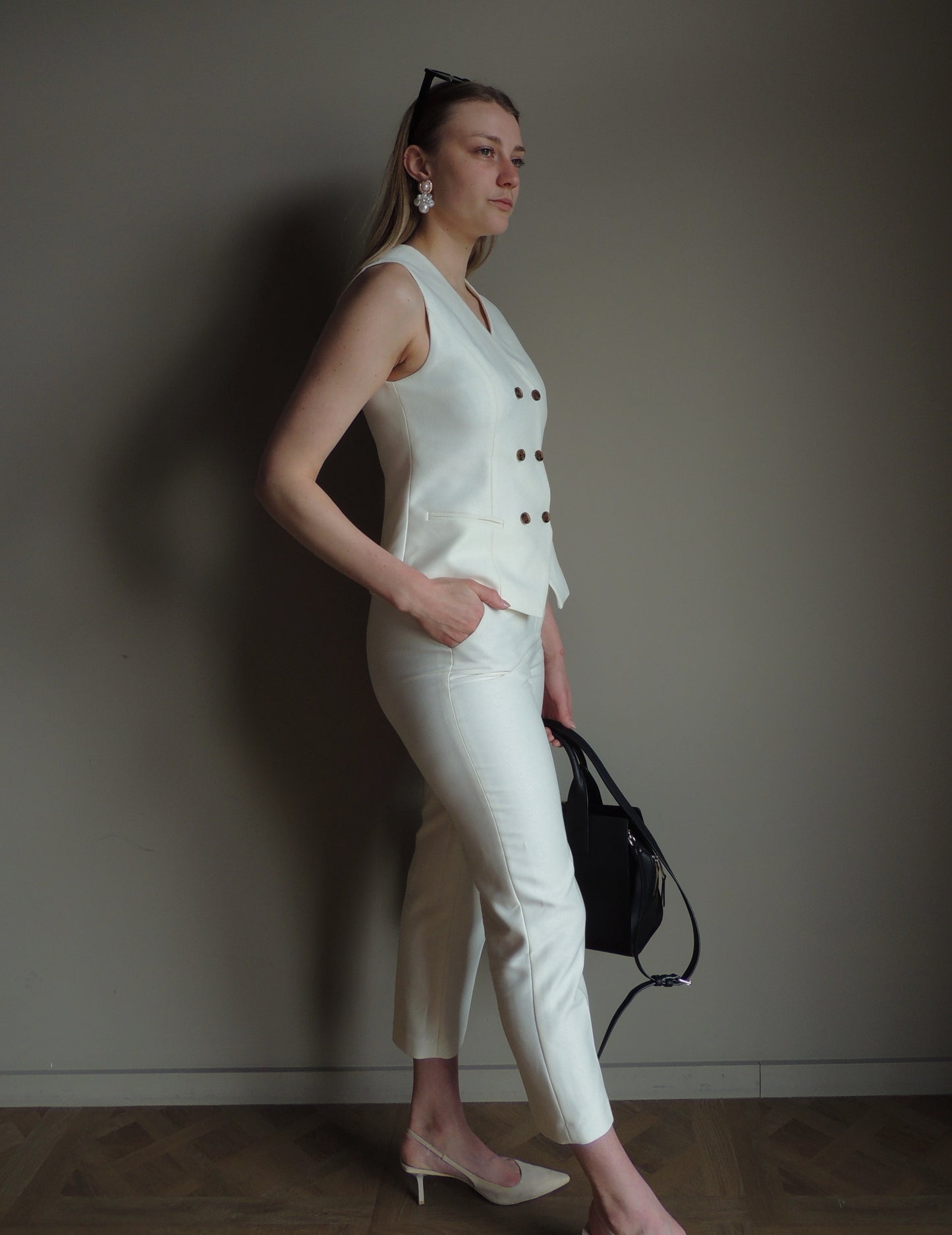 Chique witte pantalon- two piece