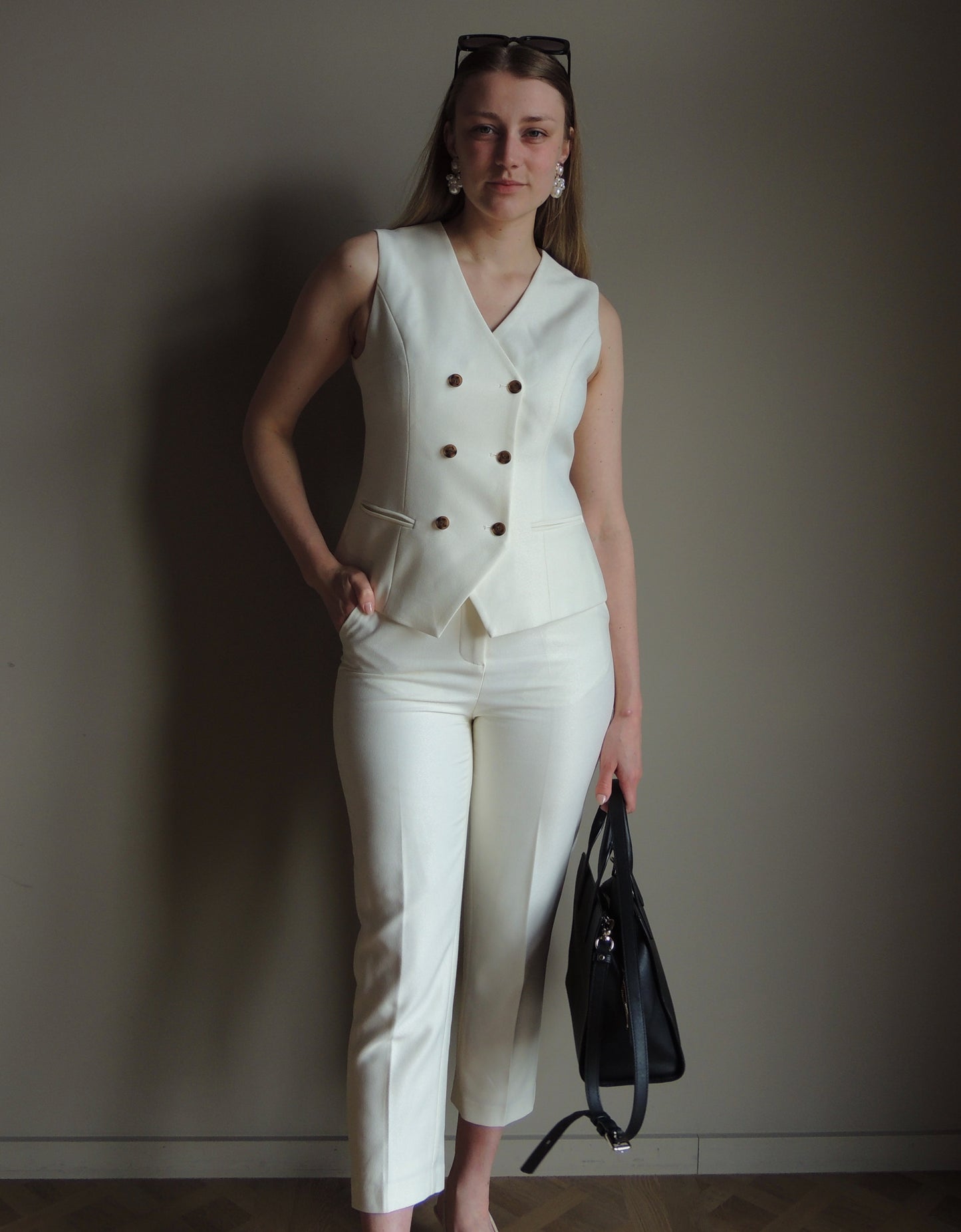 Chique witte pantalon- two piece